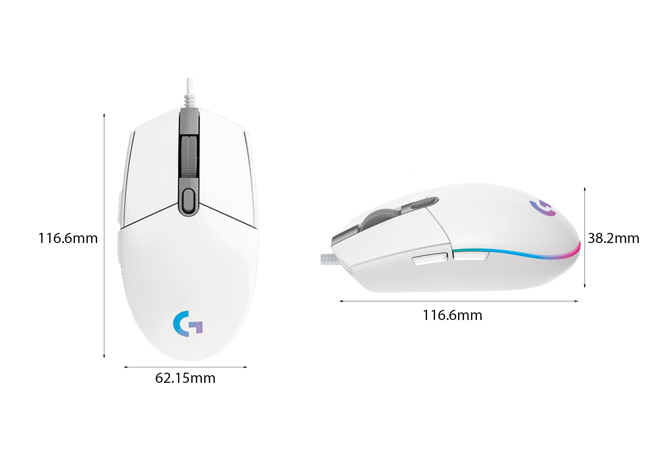 Chuột Logitech G102 màu trắng